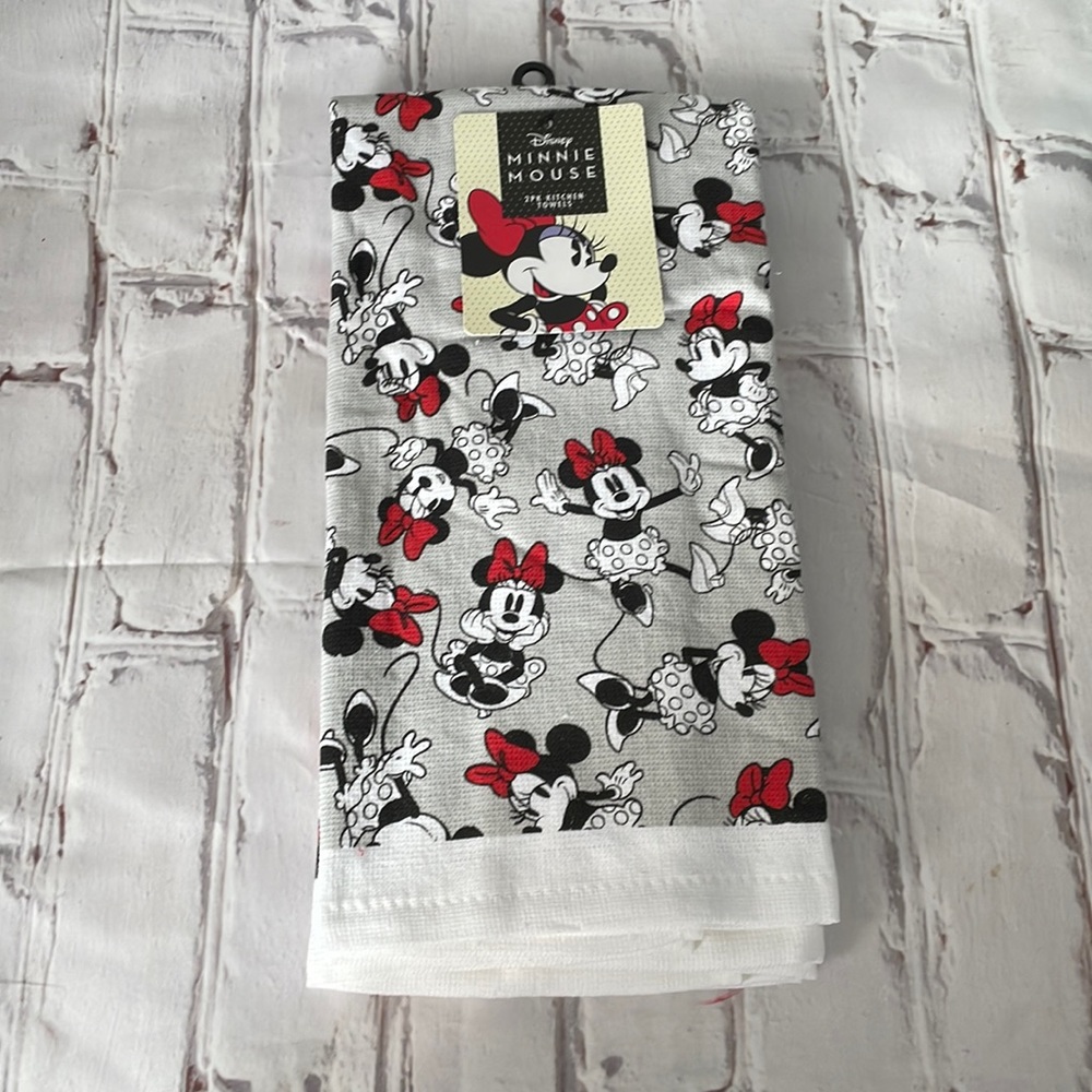 Disney Minnie Mouse 2 Pack Kitchen Tea Towels